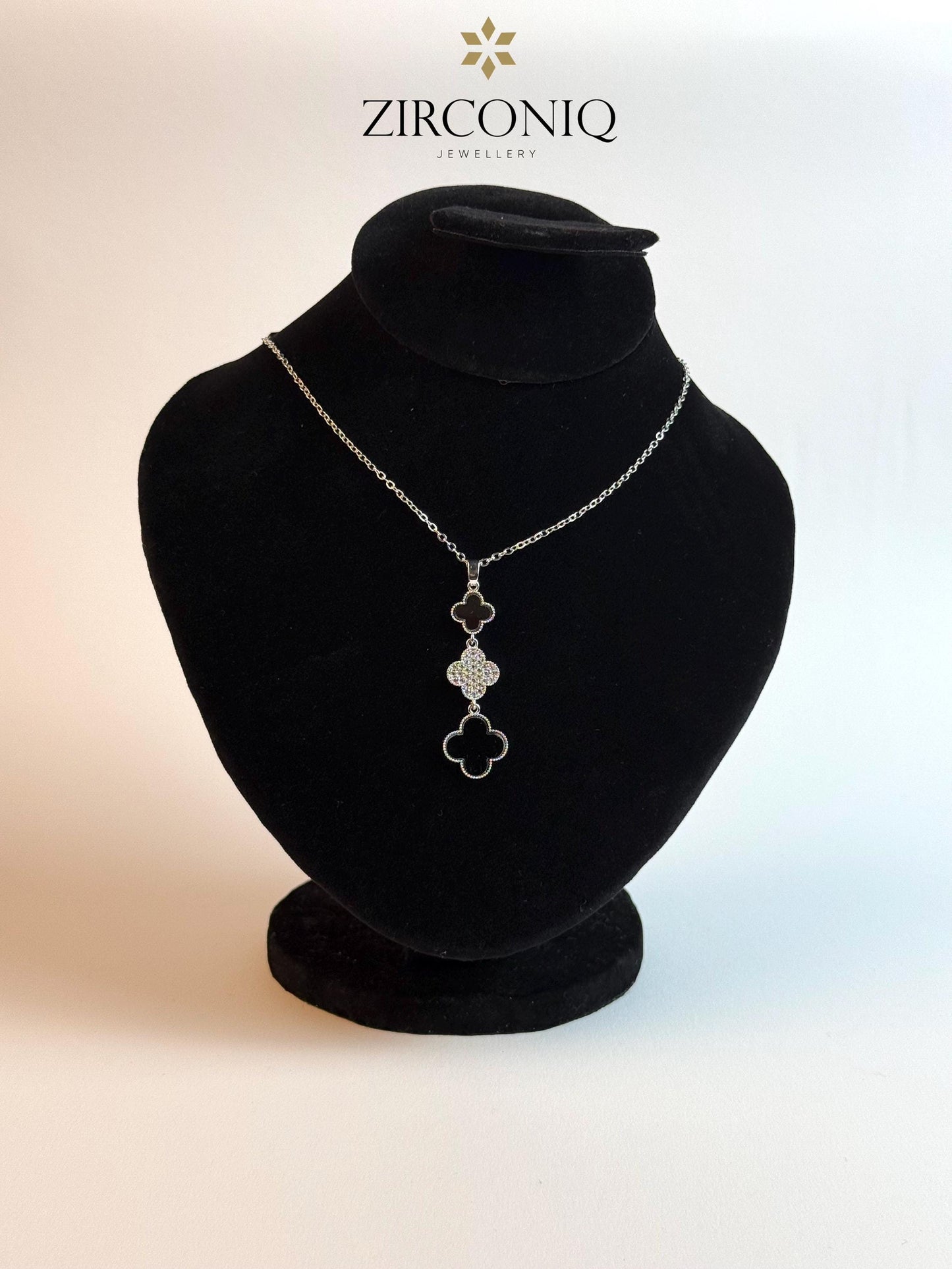 Triple Four-Leaf Clover Necklace