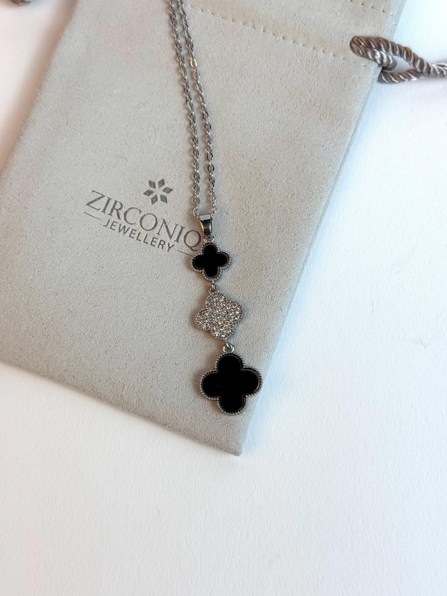 Triple Four-Leaf Clover Necklace