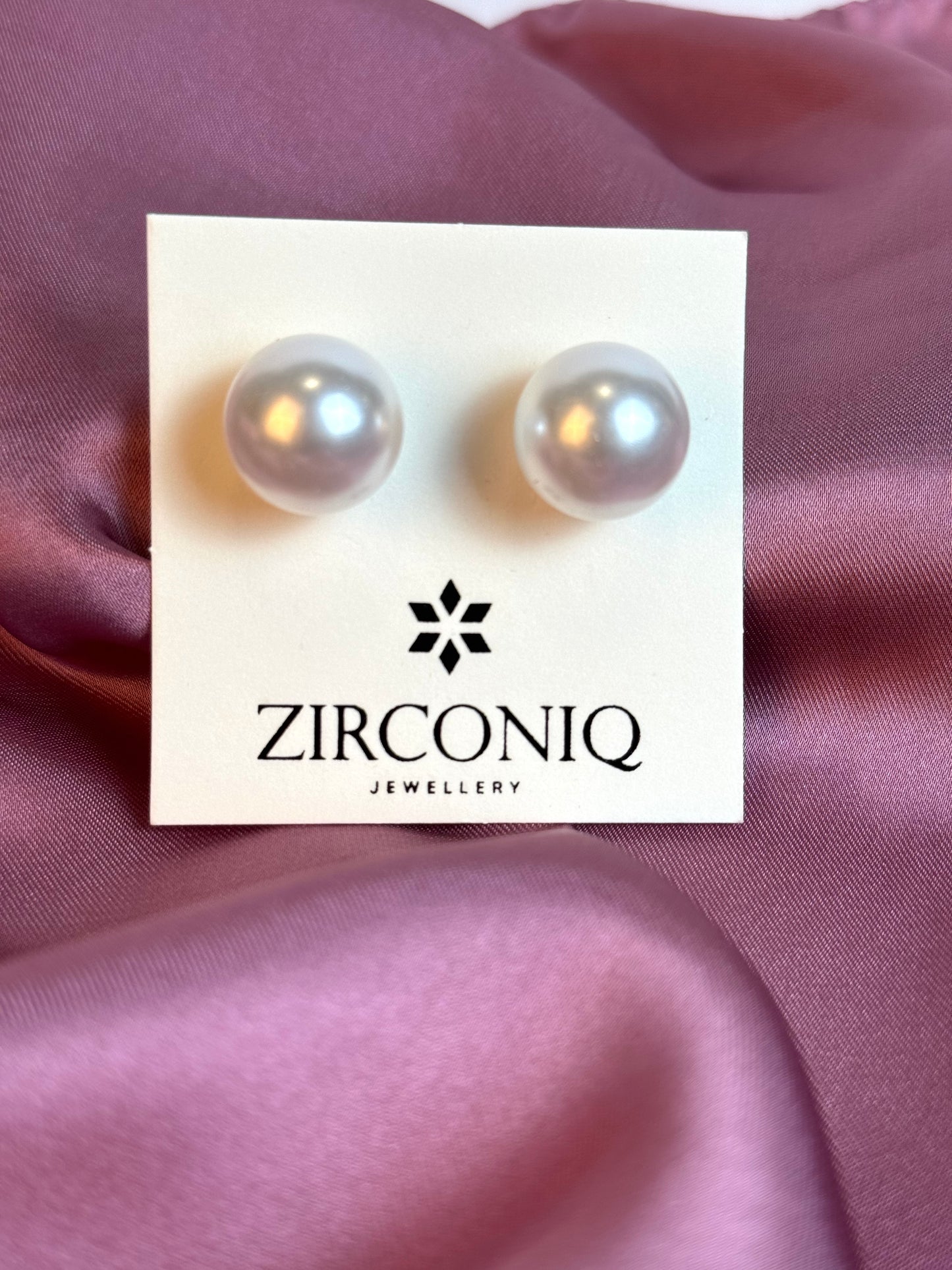 Elegant Pearl and Gold Moon Stud Earrings