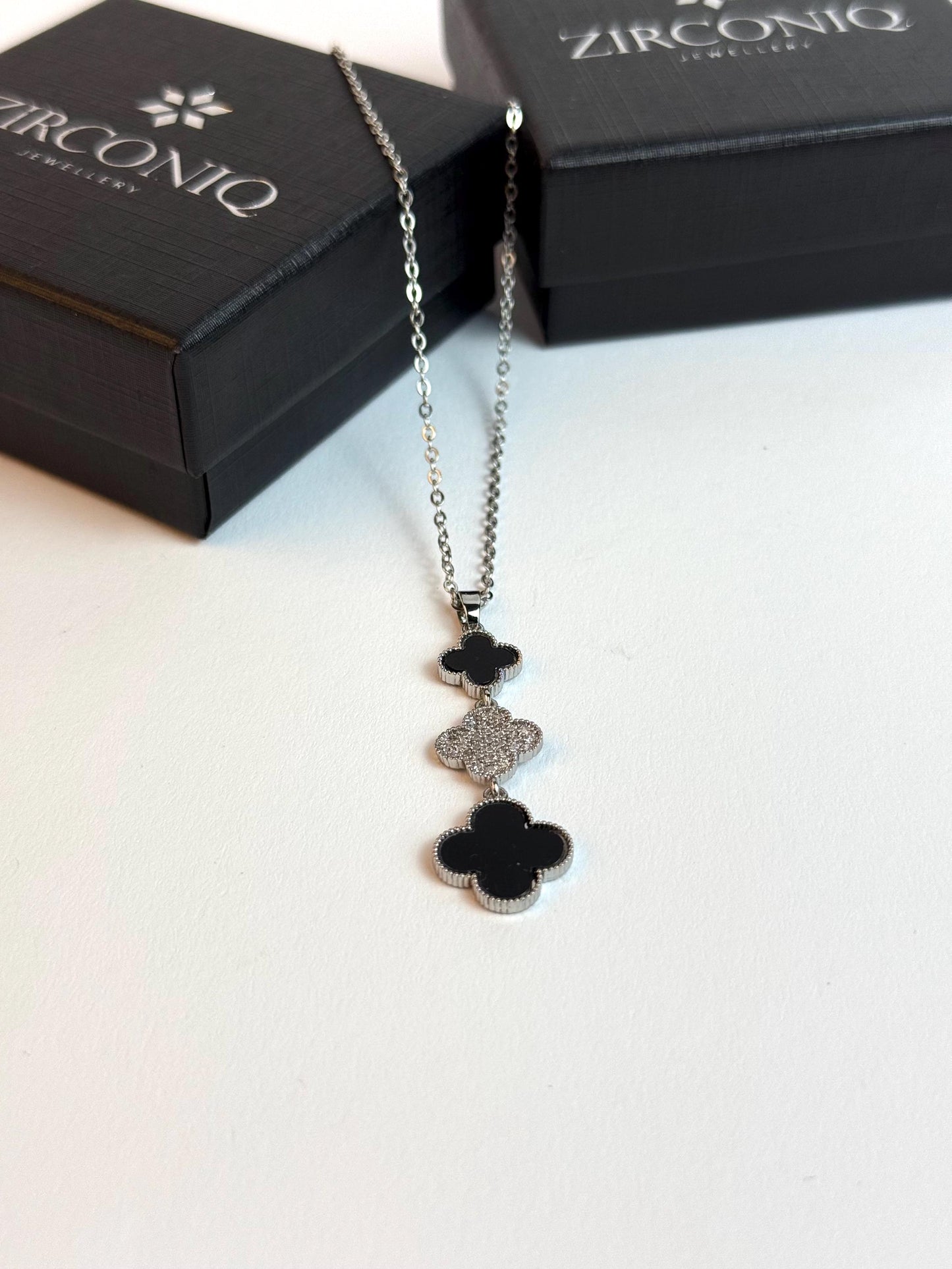 Triple Four-Leaf Clover Necklace