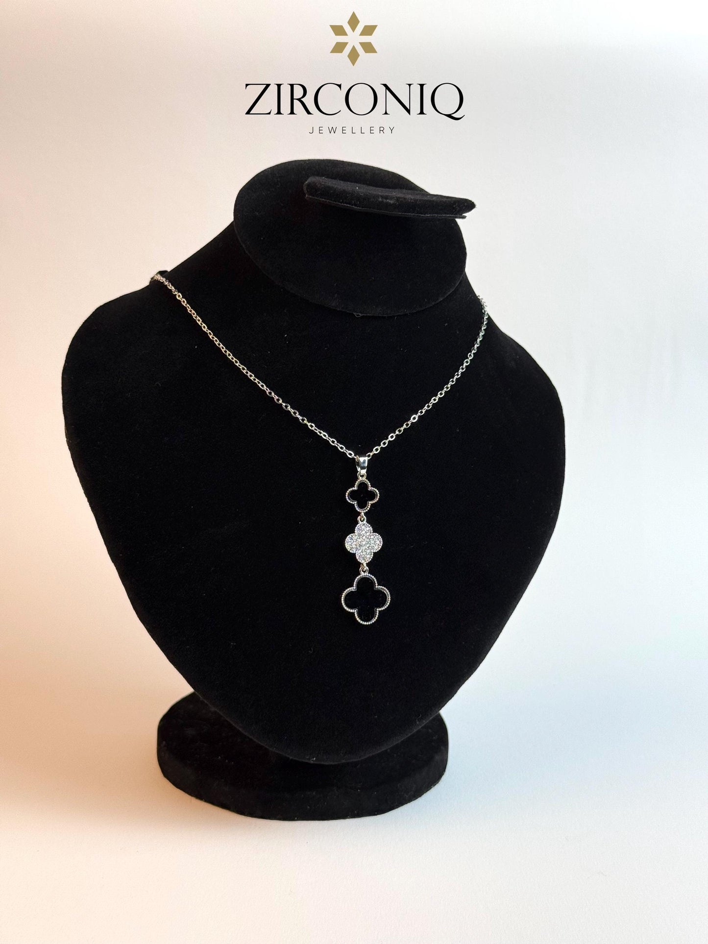 Triple Four-Leaf Clover Necklace