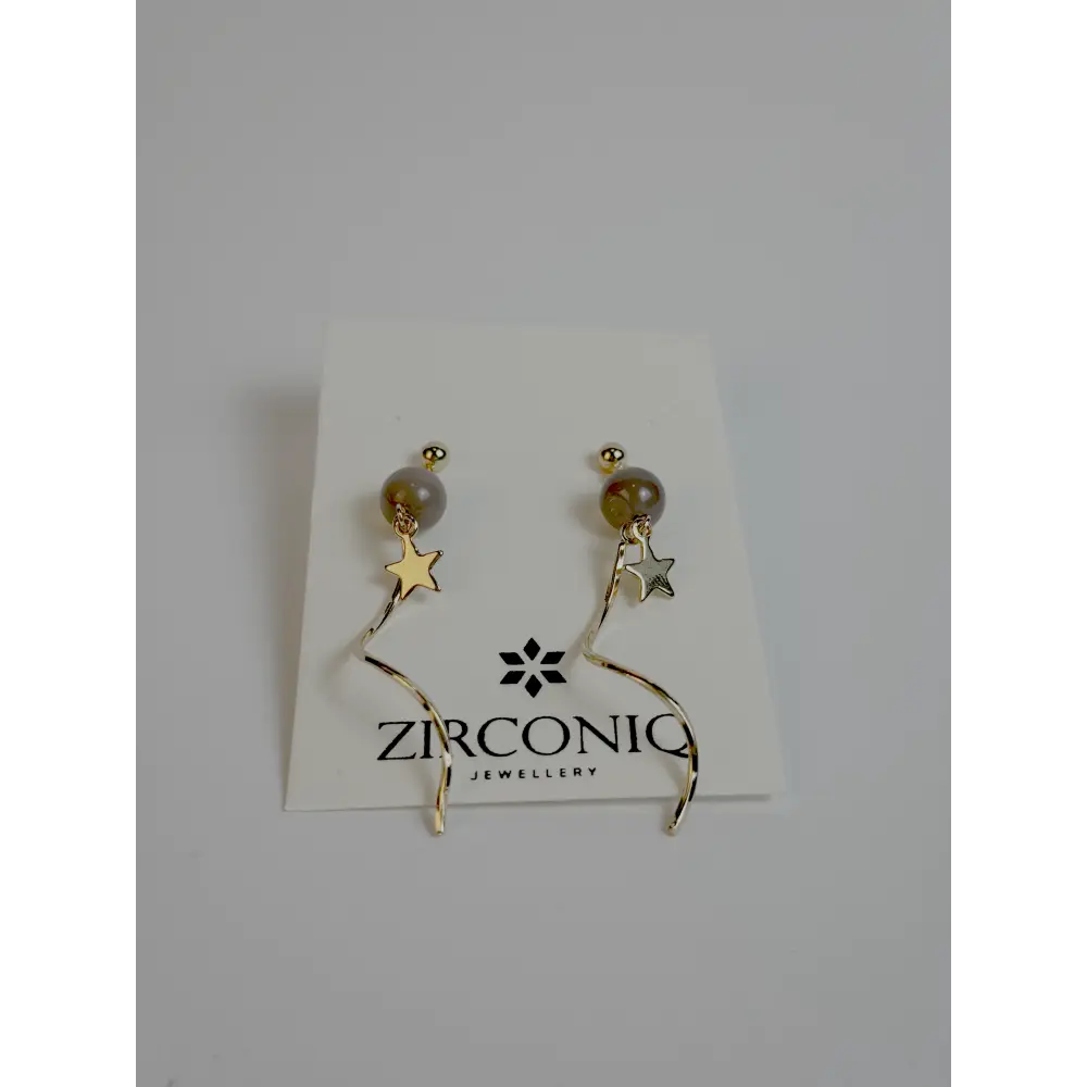 Gold Twisted Swirl Earrings