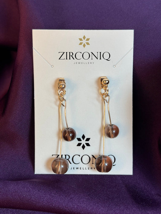 Modern Round ball drop earring