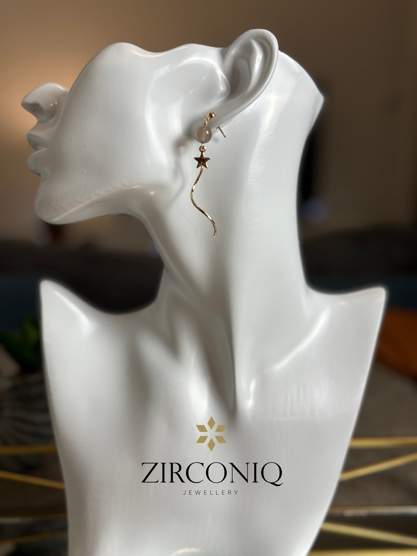 Gold Twisted Swirl Earrings