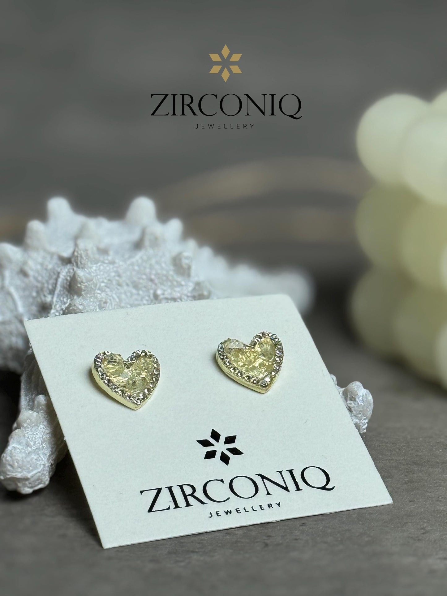 Elegant Heart Crystal Stud Earrings