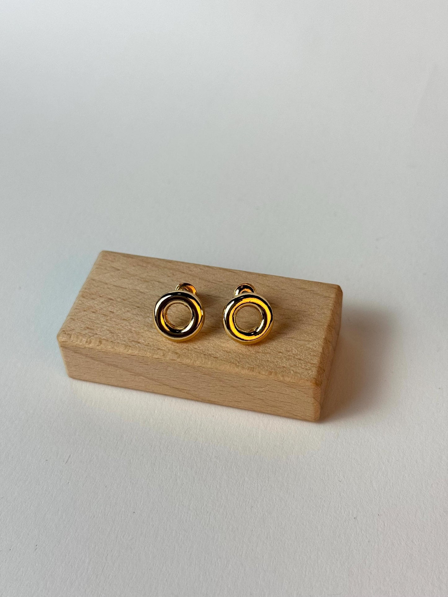 18K Gold Plated Mini Donut Stud Earrings