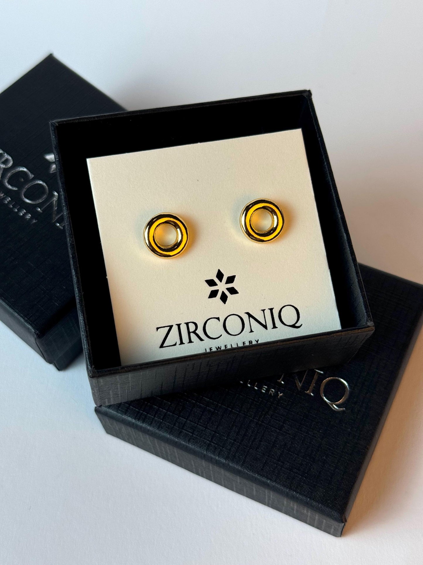 18K Gold Plated Mini Donut Stud Earrings