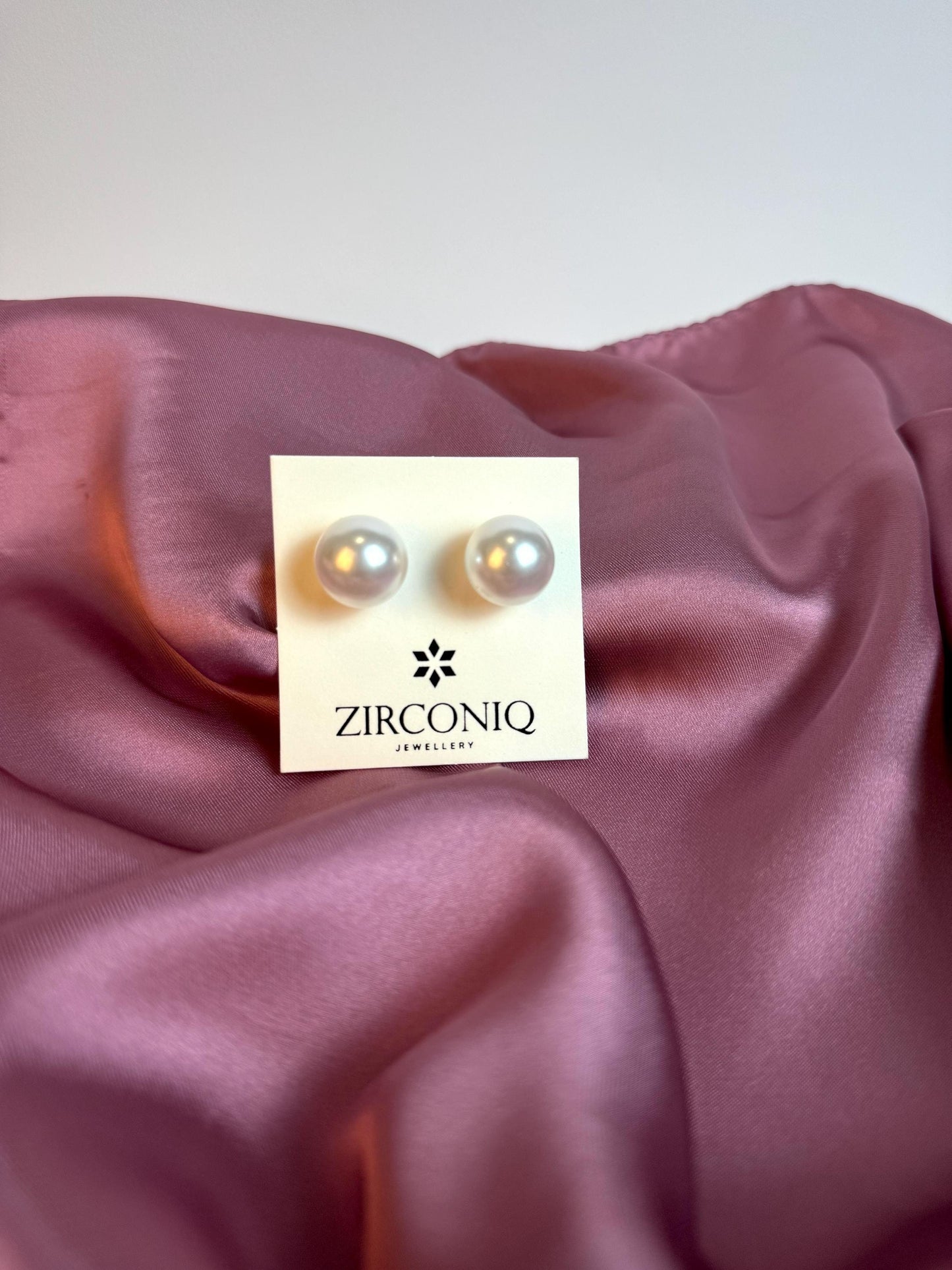 Elegant Pearl and Gold Moon Stud Earrings