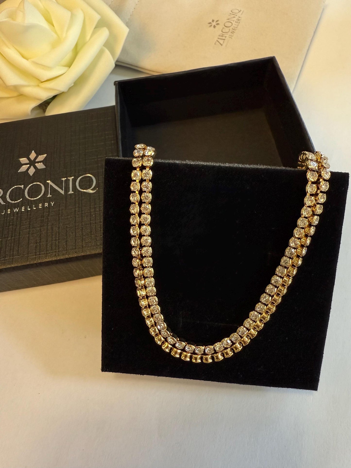Gold Plated Zircon Bracelet