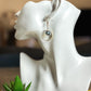 Gold Crescent Moon Earrings with Crystal Drops