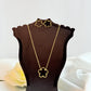 Five Leaf Black Clover Necklace Set
