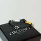 Zircon Studded Stainless Steel Silver Plated Bangle Bracelet - Silver