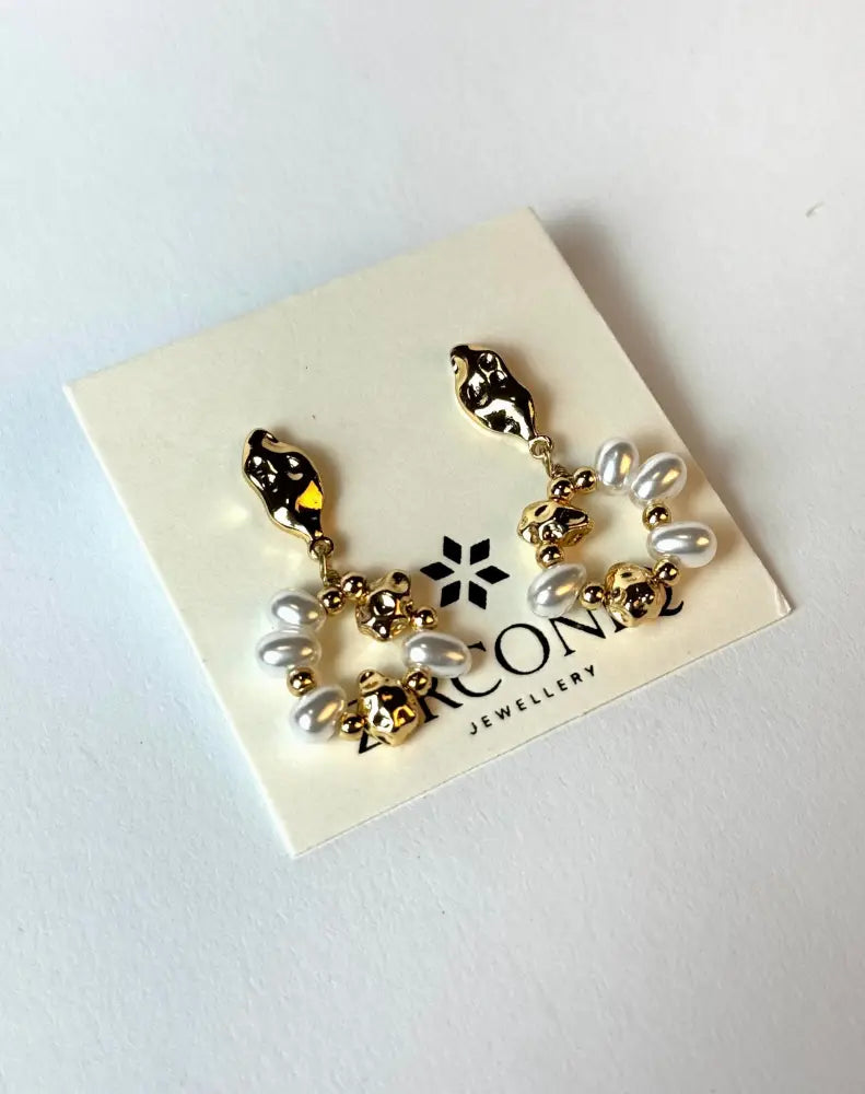 18K Gold-Plated Baroque Pearl Drop Earrings