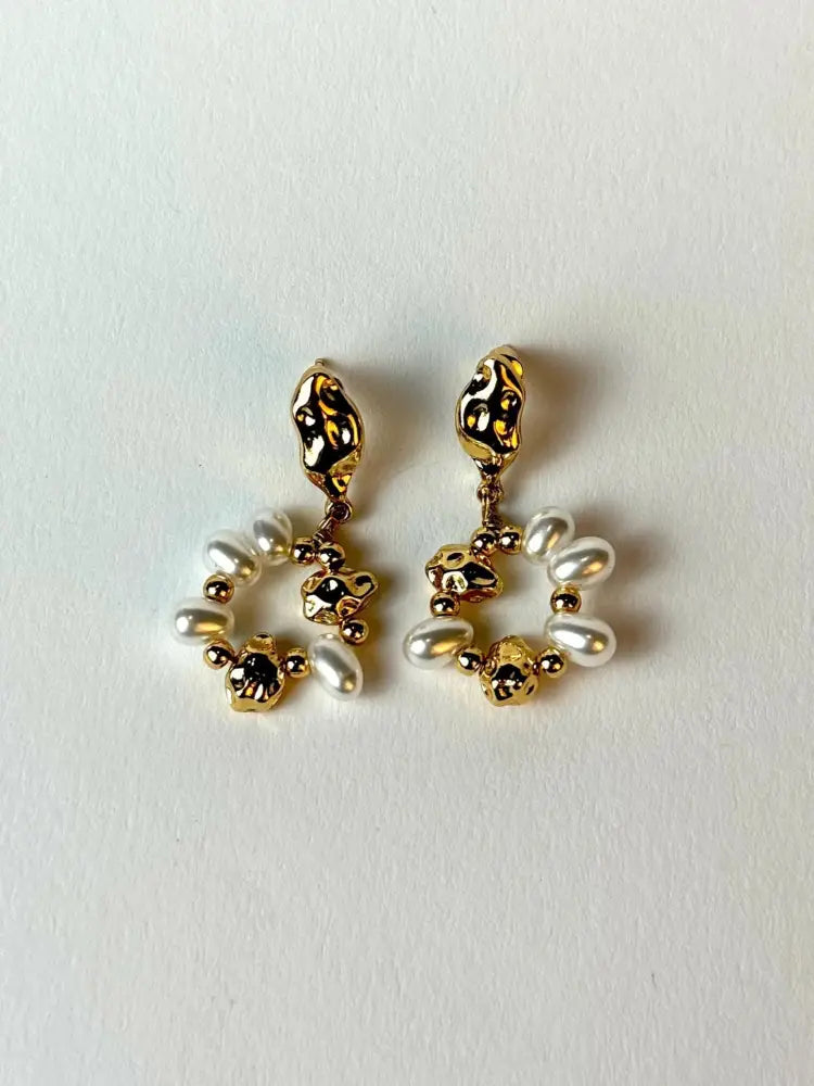 18K Gold-Plated Baroque Pearl Drop Earrings