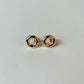 18K Gold Plated Mini Donut Stud Earrings