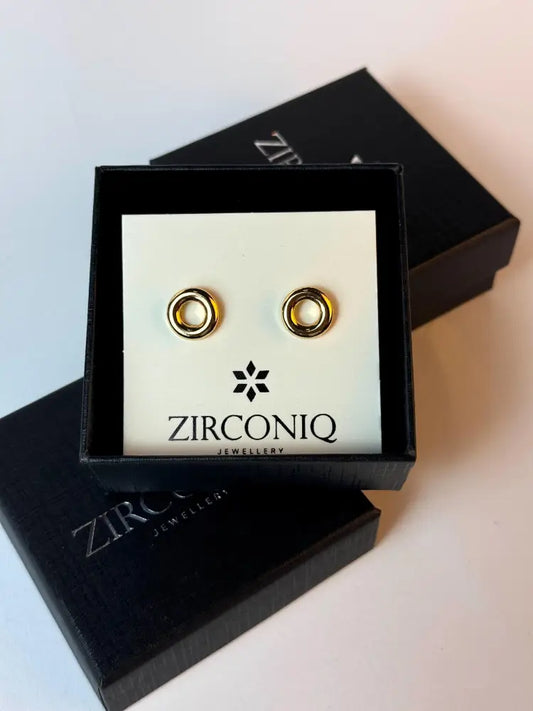 18K Gold Plated Mini Donut Stud Earrings