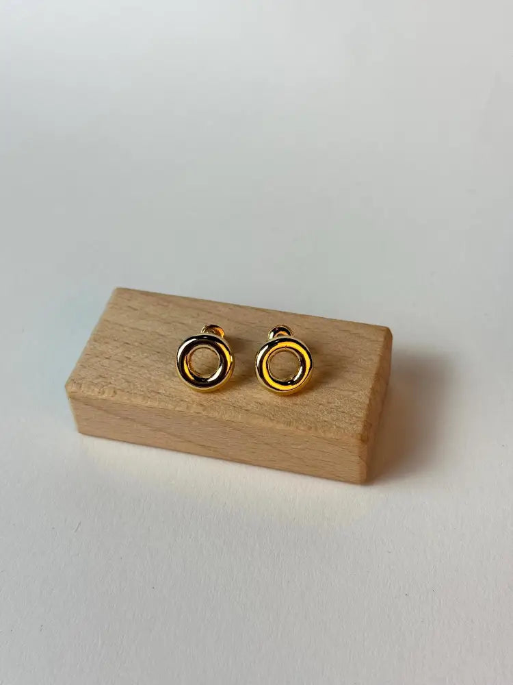 18K Gold Plated Mini Donut Stud Earrings
