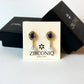 18K Gold Plated Pearl Drop Earrings with Blue Gemstones