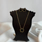 Five Leaf Black Clover Necklace Set