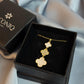 Triple Four-Leaf Clover Necklace