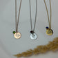 Personalized Birthstone Pendant Rose Silver