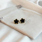 Five Leaf Black Clover Necklace Set