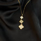 Triple Four-Leaf Clover Necklace