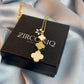 Triple Four-Leaf Clover Necklace
