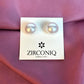 Elegant Pearl and Gold Moon Stud Earrings