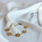 Fünfblättriges Kleeblatt Armband Gold - Glücksarmband