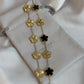 Fünfblättriges Kleeblatt Armband Gold - Glücksarmband