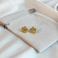 Gold Plated Golden Clover Earrings, Lucky Five Leaves  Clover Earrings, Stainless Steel Gold Plated Earrings, Lucky Jewelry for Her