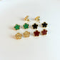 Gold Plated Golden Clover Earrings, Lucky Five Leaves  Clover Earrings, Stainless Steel Gold Plated Earrings, Lucky Jewelry for Her