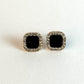 Chic Black Gem Stud Earring