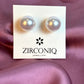Elegant Pearl and Gold Moon Stud Earrings