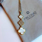 Triple Four-Leaf Clover Necklace