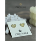 Elegant Heart Crystal Stud Earrings