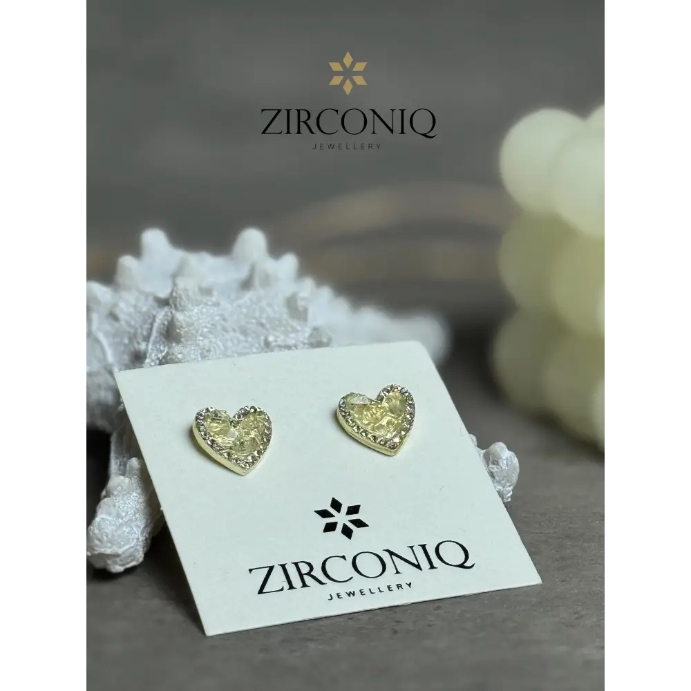 Elegant Heart Crystal Stud Earrings