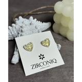 Elegant Heart Crystal Stud Earrings
