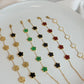 Five Leaf Clover Bracelet Red - Lucky Bracelet