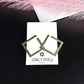 Geometric Gold-Plated Square Earrings