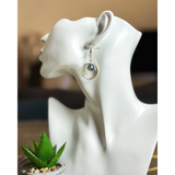 Gold Crescent Moon Earrings with Crystal Drops