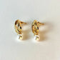 Gold Oval Drop Earrings