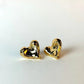 Gold Plated 18k Heart Stud Earrings