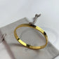 Gold Plated Bangle Bracelet by Zirconiq - Gold