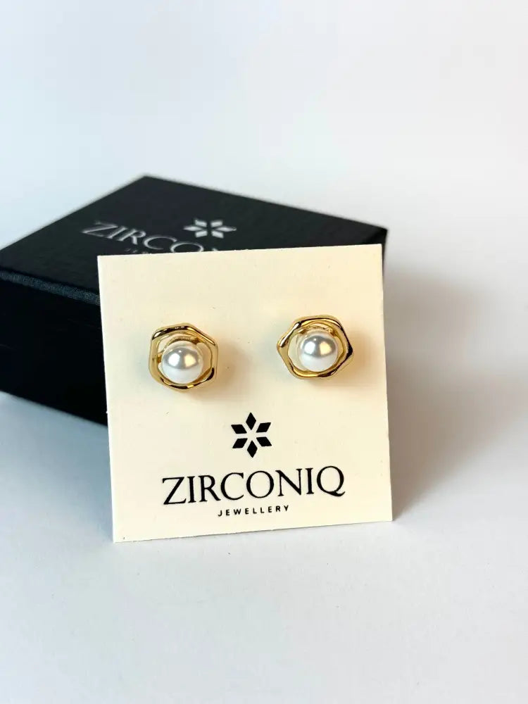 Gold Plated Pearl Studs
