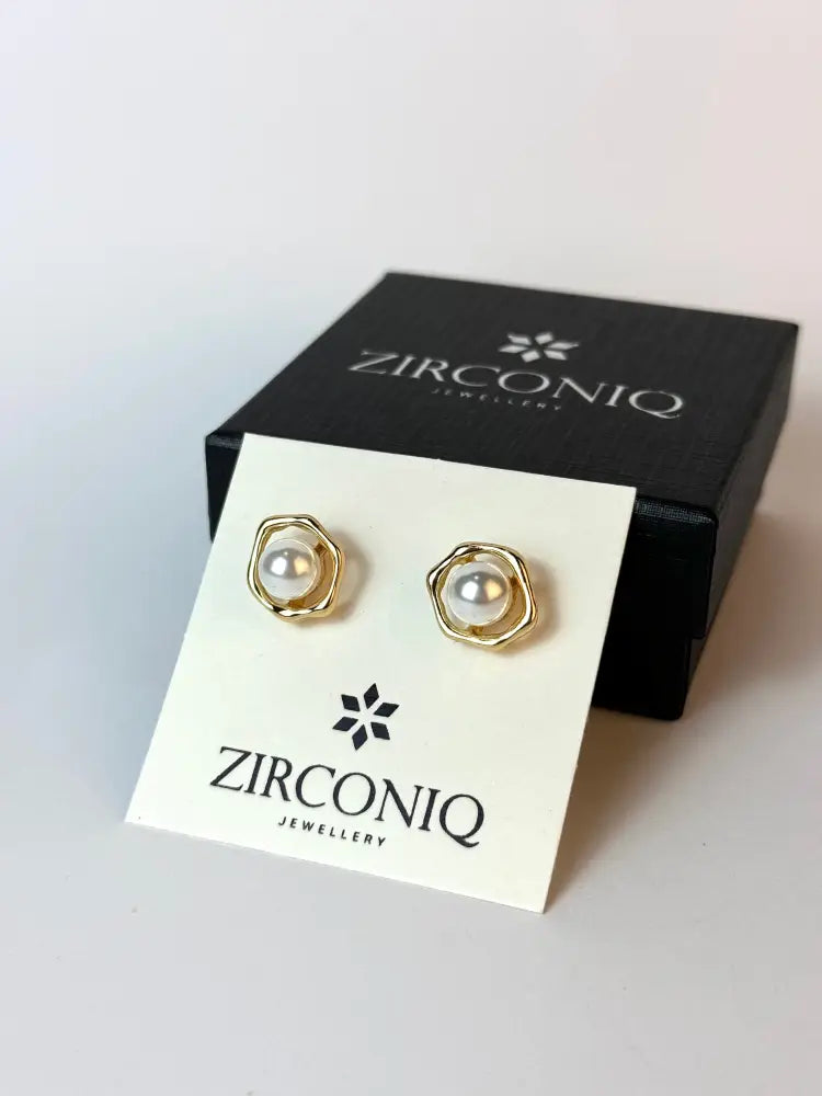 Gold Plated Pearl Studs