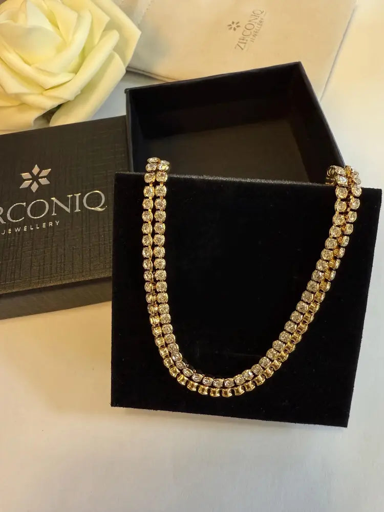 Gold Plated Zircon Bracelet