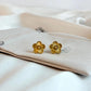 Gold Plated Golden Clover Earrings, Lucky Five Leaves  Clover Earrings, Stainless Steel Gold Plated Earrings, Lucky Jewelry for Her