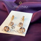 Modern Round ball drop earring